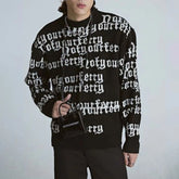 Hearujoy New Autumn And Winter Men'S Fashion Y2k Loose Versatile Sweater Unisex Letter Round Neck Top Street Chicano Sweater